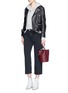 Figure View - Click To Enlarge - ALEXANDER WANG - 'Roxy' ball stud embossed leather bucket bag