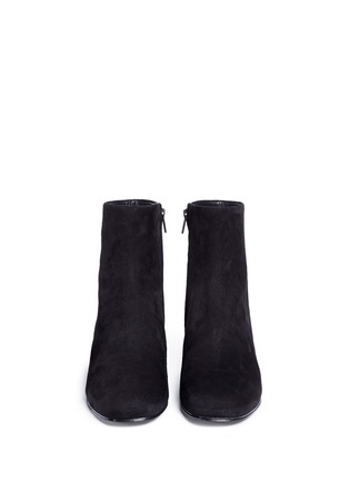 Front View - Click To Enlarge - ALEXANDER WANG - 'Kelly' cutout heel suede boots
