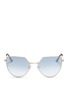 Main View - Click To Enlarge - SPEKTRE - 'Off Shore 1' angular cat eye metal sunglasses