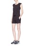 Figure View - Click To Enlarge - CALVIN KLEIN PERFORMANCE - 'Toss' logo print cotton rompers