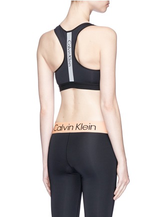 Back View - Click To Enlarge - CALVIN KLEIN PERFORMANCE - High impact mesh insert sports bra