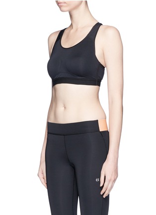 Front View - Click To Enlarge - CALVIN KLEIN PERFORMANCE - High impact mesh insert sports bra