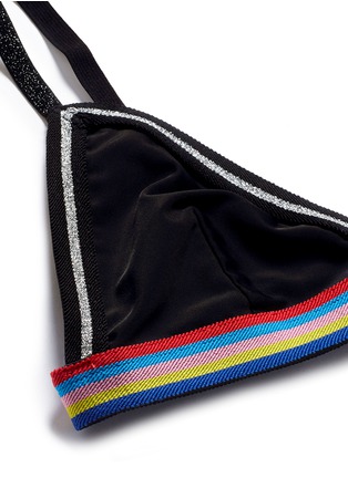 Detail View - Click To Enlarge - RYE  - 'Supa' metallic trim triangle bikini top