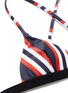 Detail View - Click To Enlarge - RYE  - 'Bugs' stripe cross back triangle bikini top