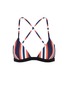 Main View - Click To Enlarge - RYE  - 'Bugs' stripe cross back triangle bikini top