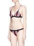 Figure View - Click To Enlarge - RYE  - 'Bugs' stripe cross back triangle bikini top