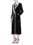Figure View - Click To Enlarge - BLAZÉ MILANO - 'Jealousy Smoke' velvet double breasted blazer dress