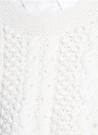 Detail View - Click To Enlarge - CO - Faux pearl cropped wool-cashmere sweater
