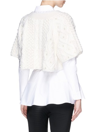 Back View - Click To Enlarge - CO - Faux pearl cropped wool-cashmere sweater