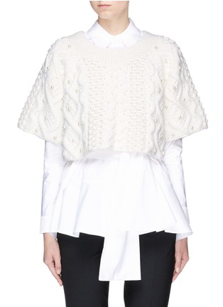 Main View - Click To Enlarge - CO - Faux pearl cropped wool-cashmere sweater