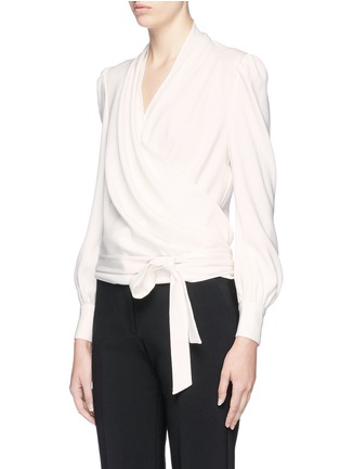 Front View - Click To Enlarge - CO - Belted crepe wrap top