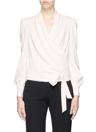 Main View - Click To Enlarge - CO - Belted crepe wrap top