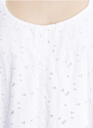 Detail View - Click To Enlarge - CO - Floral cutwork embroidery tank dress