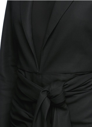 Detail View - Click To Enlarge - CO - Peaked lapel obi belt blazer