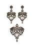 Main View - Click To Enlarge - AISHWARYA - Diamond gold alloy earrings and pendant set