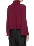 Back View - Click To Enlarge - CO - Flared sleeve wool-cashmere turtleneck sweater