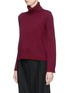 Front View - Click To Enlarge - CO - Flared sleeve wool-cashmere turtleneck sweater
