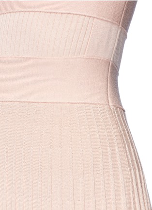 Detail View - Click To Enlarge - CÉDRIC CHARLIER - Halterneck band rib knit dress