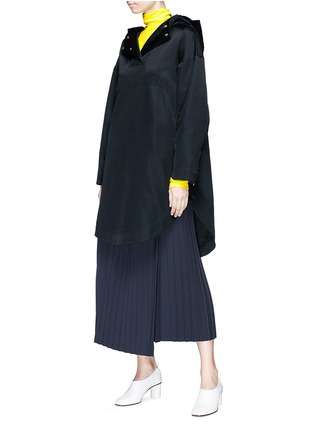 Figure View - Click To Enlarge - CÉDRIC CHARLIER - Oversized satin hoodie
