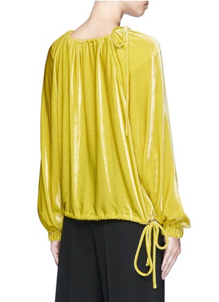Back View - Click To Enlarge - CÉDRIC CHARLIER - Drawstring crushed velvet top