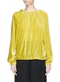 Main View - Click To Enlarge - CÉDRIC CHARLIER - Drawstring crushed velvet top