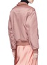Back View - Click To Enlarge - CÉDRIC CHARLIER - Zip outseam satin bomber jacket