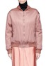 Main View - Click To Enlarge - CÉDRIC CHARLIER - Zip outseam satin bomber jacket