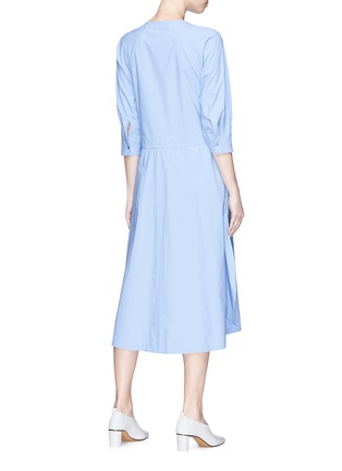 Back View - Click To Enlarge - CÉDRIC CHARLIER - Drawstring ruched ripstop dress