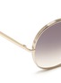 Detail View - Click To Enlarge - CHLOÉ - Oval frame metal sunglasses