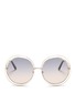 Main View - Click To Enlarge - CHLOÉ - 'Carlina' overlap wire rim round sunglasses