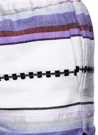 Detail View - Click To Enlarge - LEM LEM - 'Adia' stripe drawstring shorts