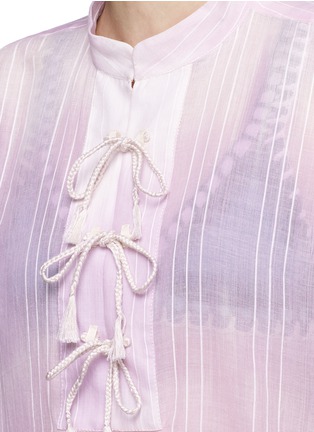 Detail View - Click To Enlarge - LEM LEM - 'Berhan' neck tie ombré cotton top