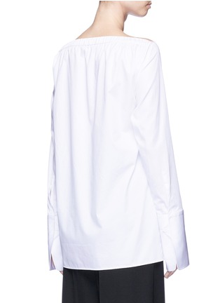 Back View - Click To Enlarge - DION LEE - Double sleeve tie poplin top