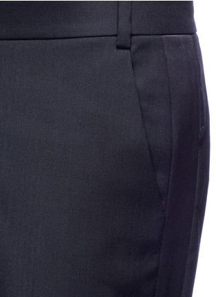 Detail View - Click To Enlarge - DION LEE - 'Evening' satin outseam cropped wool tuxedo pants