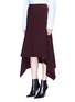 Front View - Click To Enlarge - DION LEE - 'Balance' bonded crepe poncho skirt