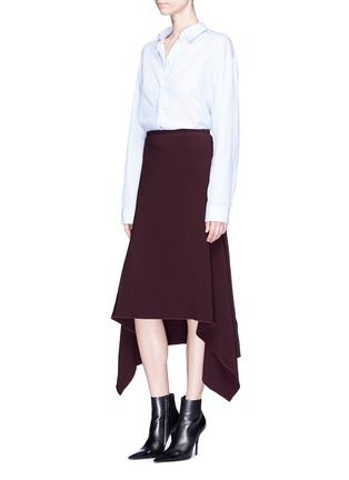 Figure View - Click To Enlarge - DION LEE - 'Balance' bonded crepe poncho skirt