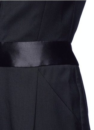 Detail View - Click To Enlarge - DION LEE - 'Evening' lapel halterneck tie suiting jumpsuit