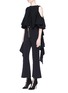 Figure View - Click To Enlarge - ELLERY - 'Baby' ruffle sash drape cropped cold shoulder top
