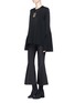 Figure View - Click To Enlarge - ELLERY - 'Backlash' detachable necklace flared sleeve top