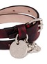 Detail View - Click To Enlarge - ALEXANDER MCQUEEN - Double wrap camouflage print skull charm leather bracelet