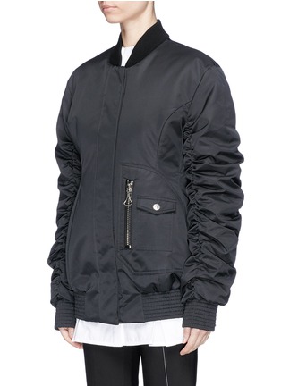 Front View - Click To Enlarge - ELLERY - 'Cars and Races' gathered sleeve bomber jacket