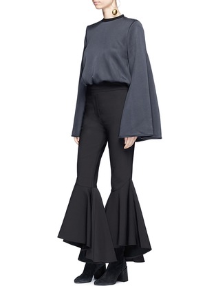 Figure View - Click To Enlarge - ELLERY - 'Sinuous' cropped full flare suiting pants