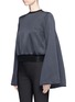Front View - Click To Enlarge - ELLERY - 'Immortal' flared sleeve cropped sweatshirt
