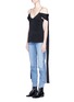 Front View - Click To Enlarge - ELLERY - 'Beaumont' chain V-neck tie sleeve satin camisole