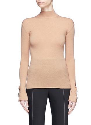 Main View - Click To Enlarge - ELLERY - 'Yours Sincerely' barbell cuff funnel neck sweater