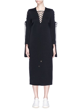 Main View - Click To Enlarge - ELLERY - 'Crescendo' lace-up flared sleeve long dress