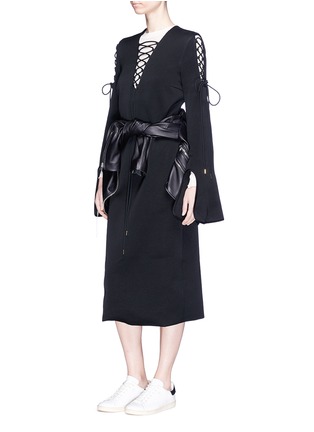 Figure View - Click To Enlarge - ELLERY - 'Crescendo' lace-up flared sleeve long dress