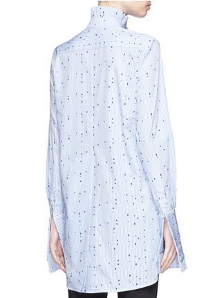 Back View - Click To Enlarge - ELLERY - 'Angelus' dot fil coupé pleated stripe shirt