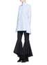Figure View - Click To Enlarge - ELLERY - 'Angelus' dot fil coupé pleated stripe shirt