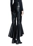 Back View - Click To Enlarge - ELLERY - 'Sinuous' cropped full flare leather pants
